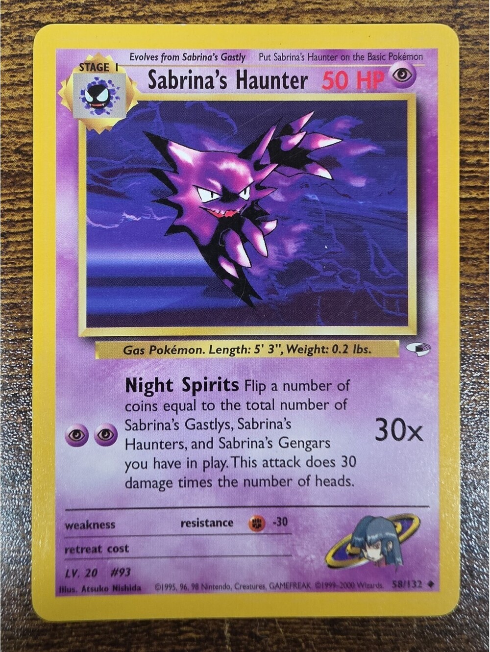 Pokemon TCG Sabrina's Haunter 55/132 Gym Challenge Unlimited-LP